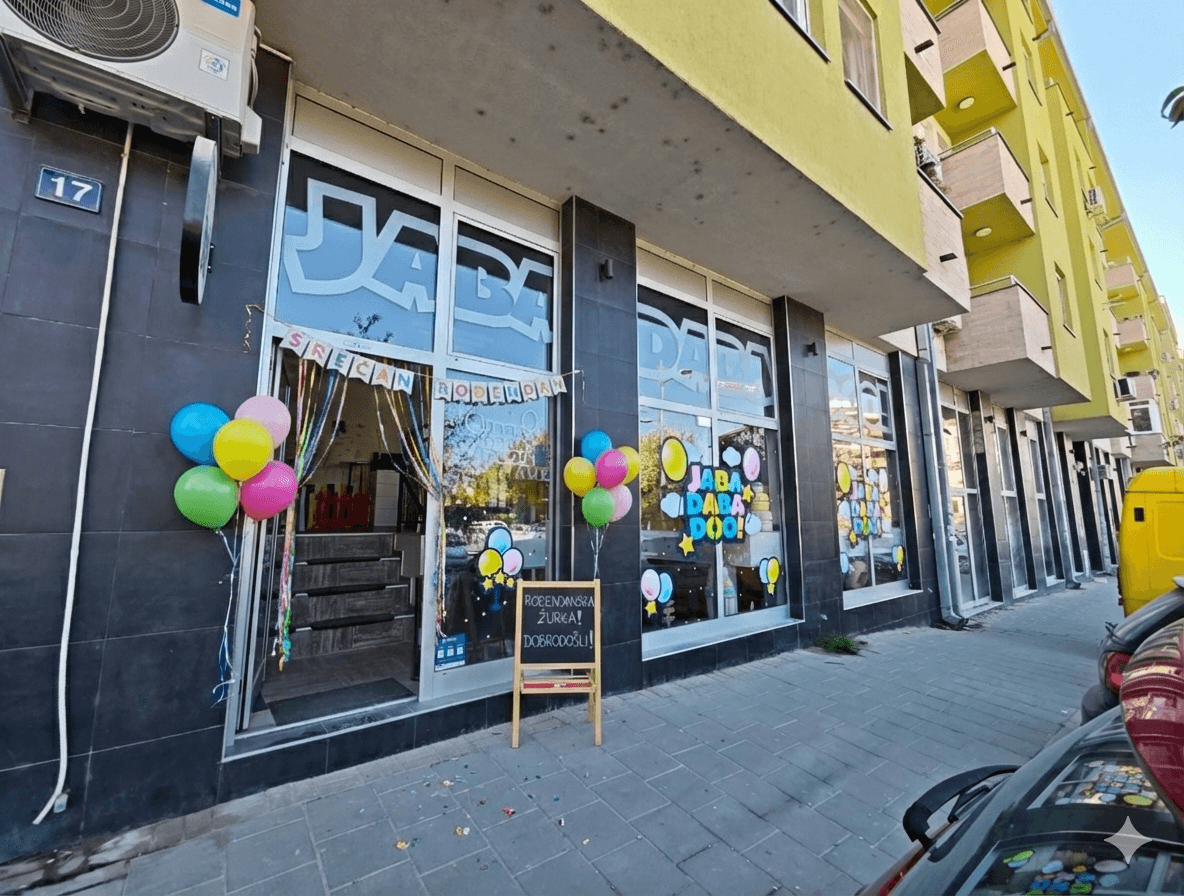 Jabadabadoo rodjendaonica u Novom Sadu - spoljašnji izgled rodjendaonice i igraonice za decu, Somborska 17